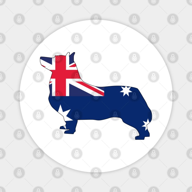 Swedish Vallhund Australia Flag Filled Magnet by DPattonPD